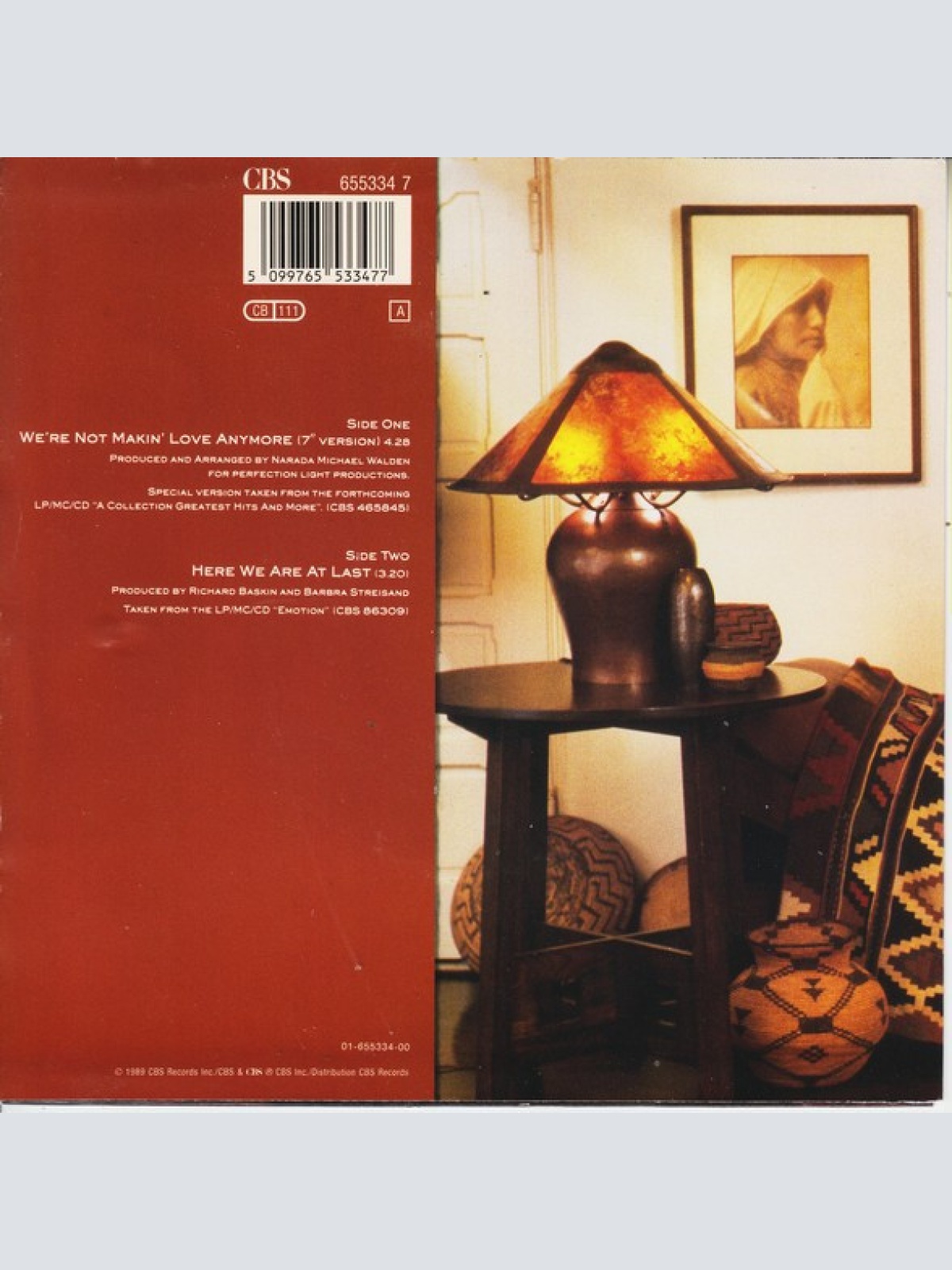 Vinyl / Barbra Streisand - We're Not Makin' Love Anymore