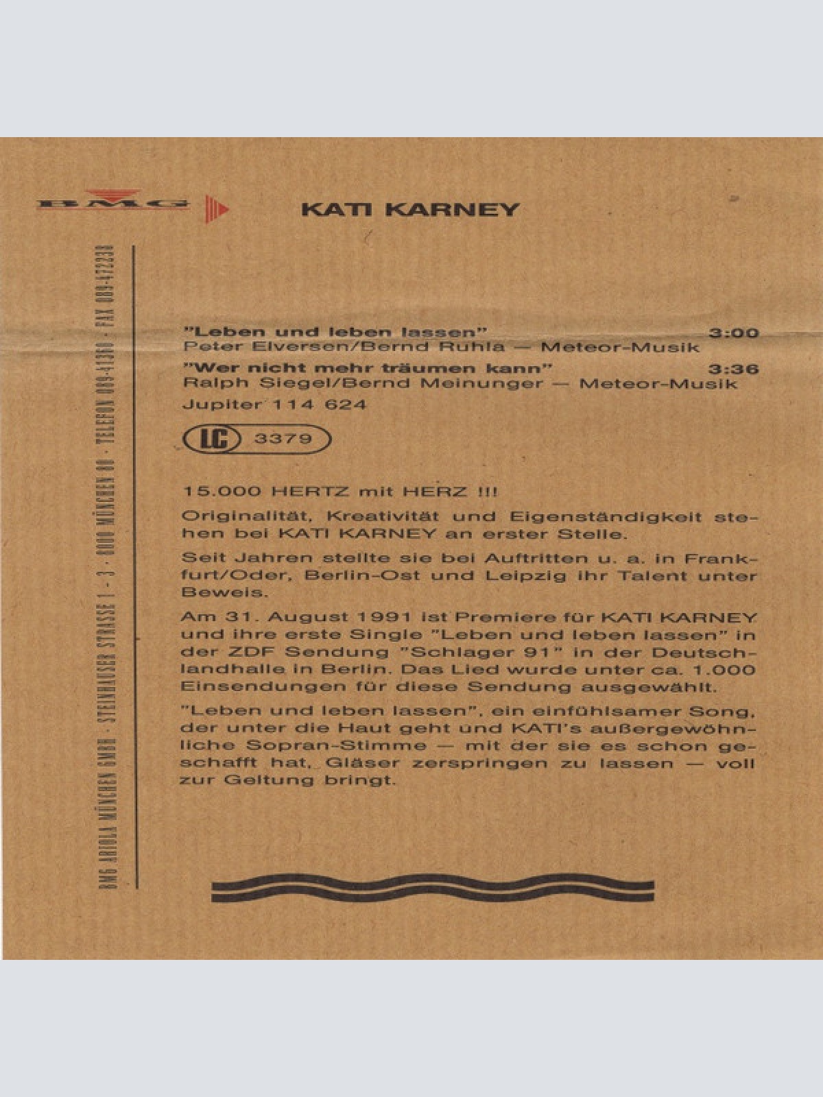 Vinyl / Kati Karney - Leben Und Leben Lassen