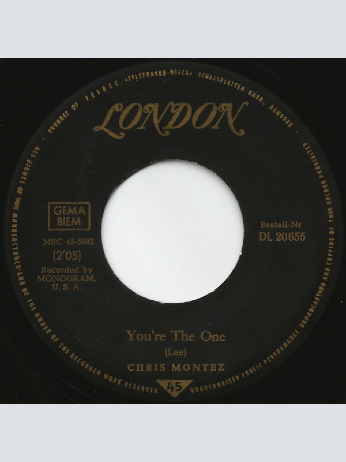Vinyl / Chris Montez - Let's Dance / You're The One