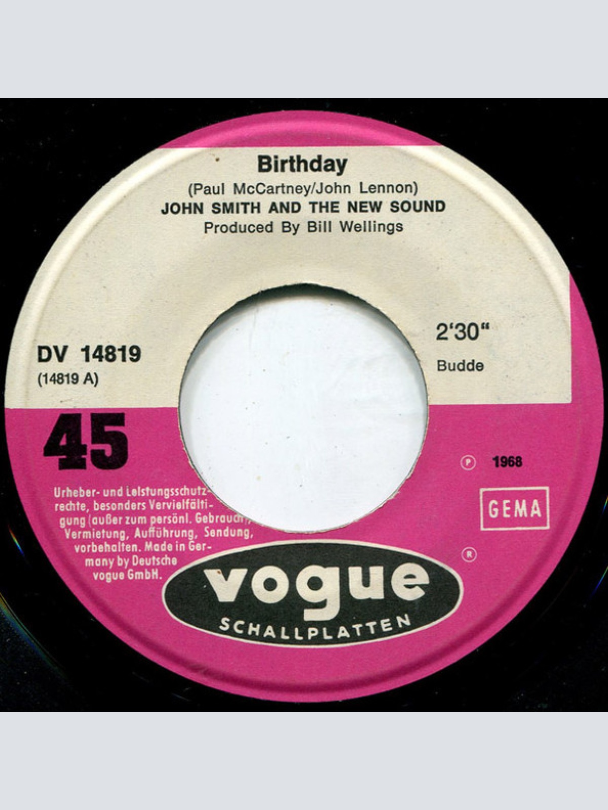 Vinyl / John Smith And The New Sound - Birthday