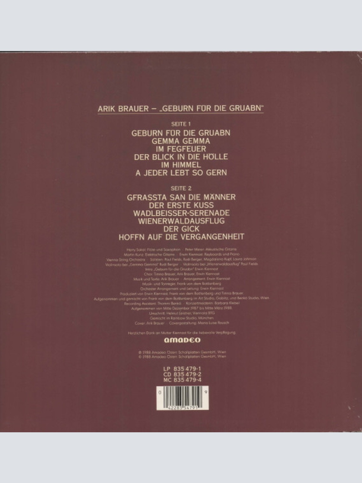 Vinyl / Arik Brauer - Geburn Für Die Gruam?