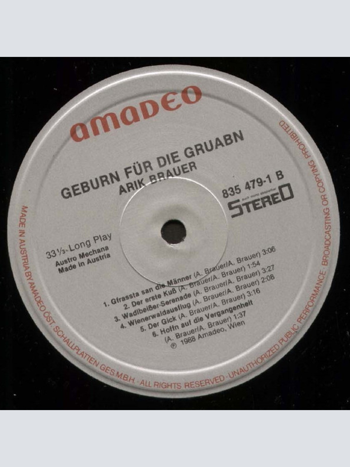 Vinyl / Arik Brauer - Geburn Für Die Gruam?