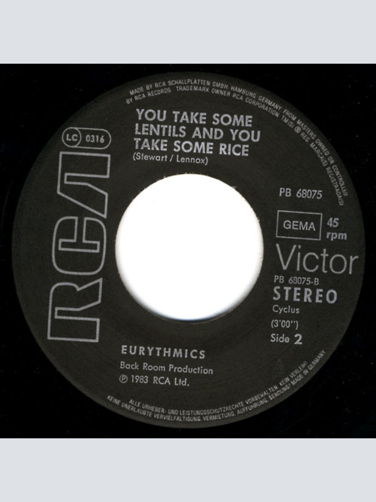 Vinyl / Eurythmics - Who's That Girl?