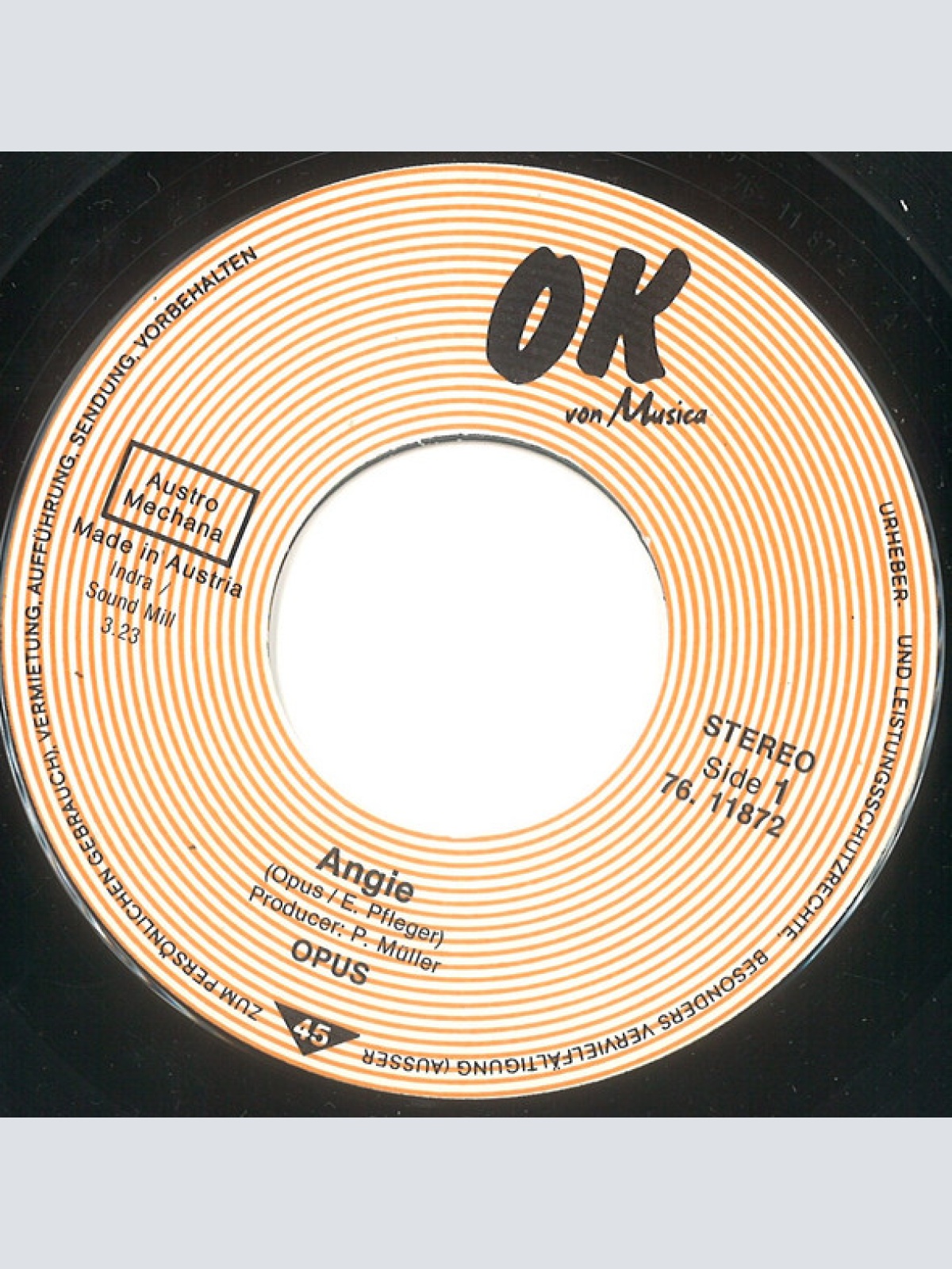 Vinyl / Opus - Angie