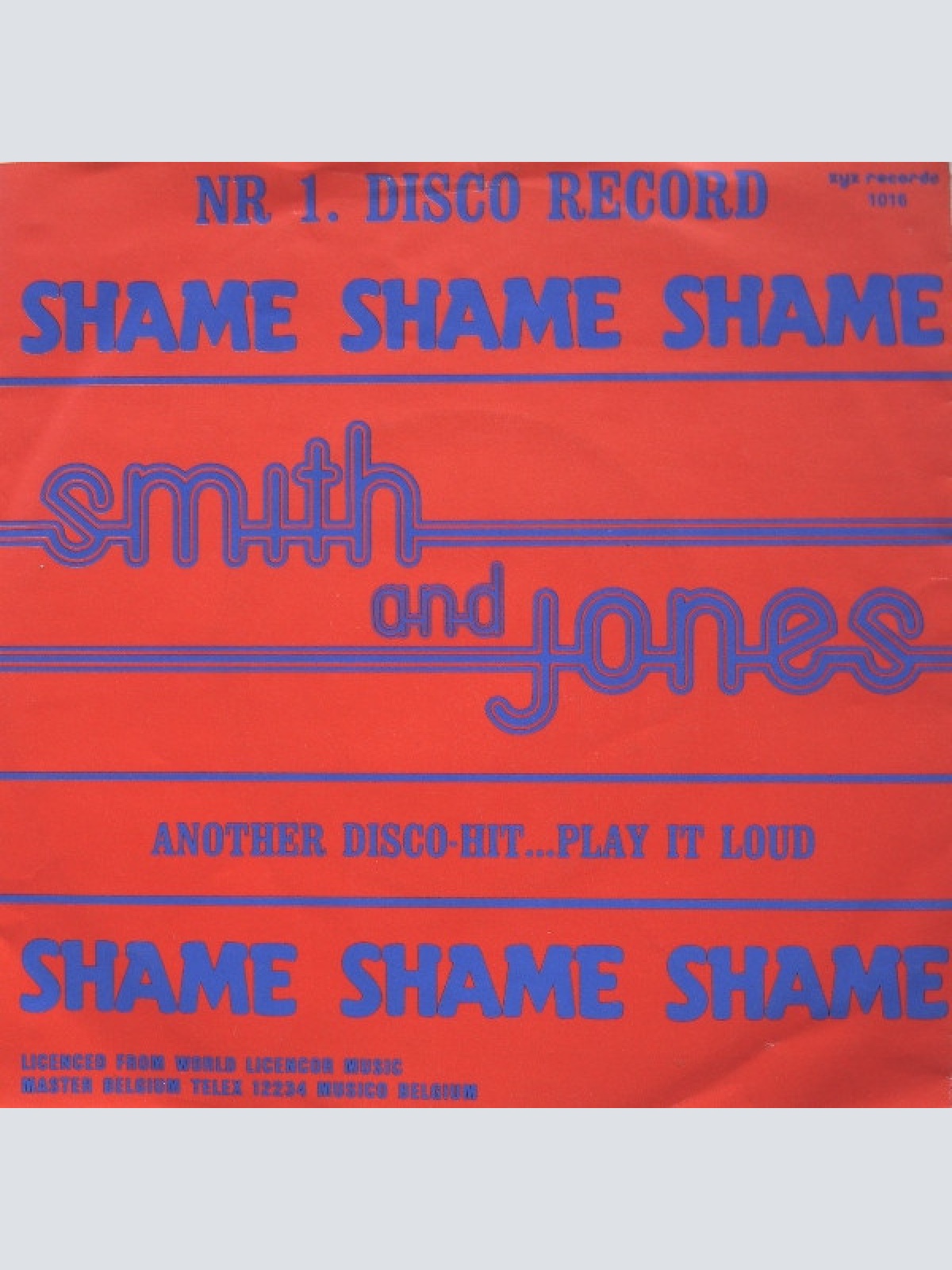 Vinyl / Smith And Jones - Shame Shame Shame