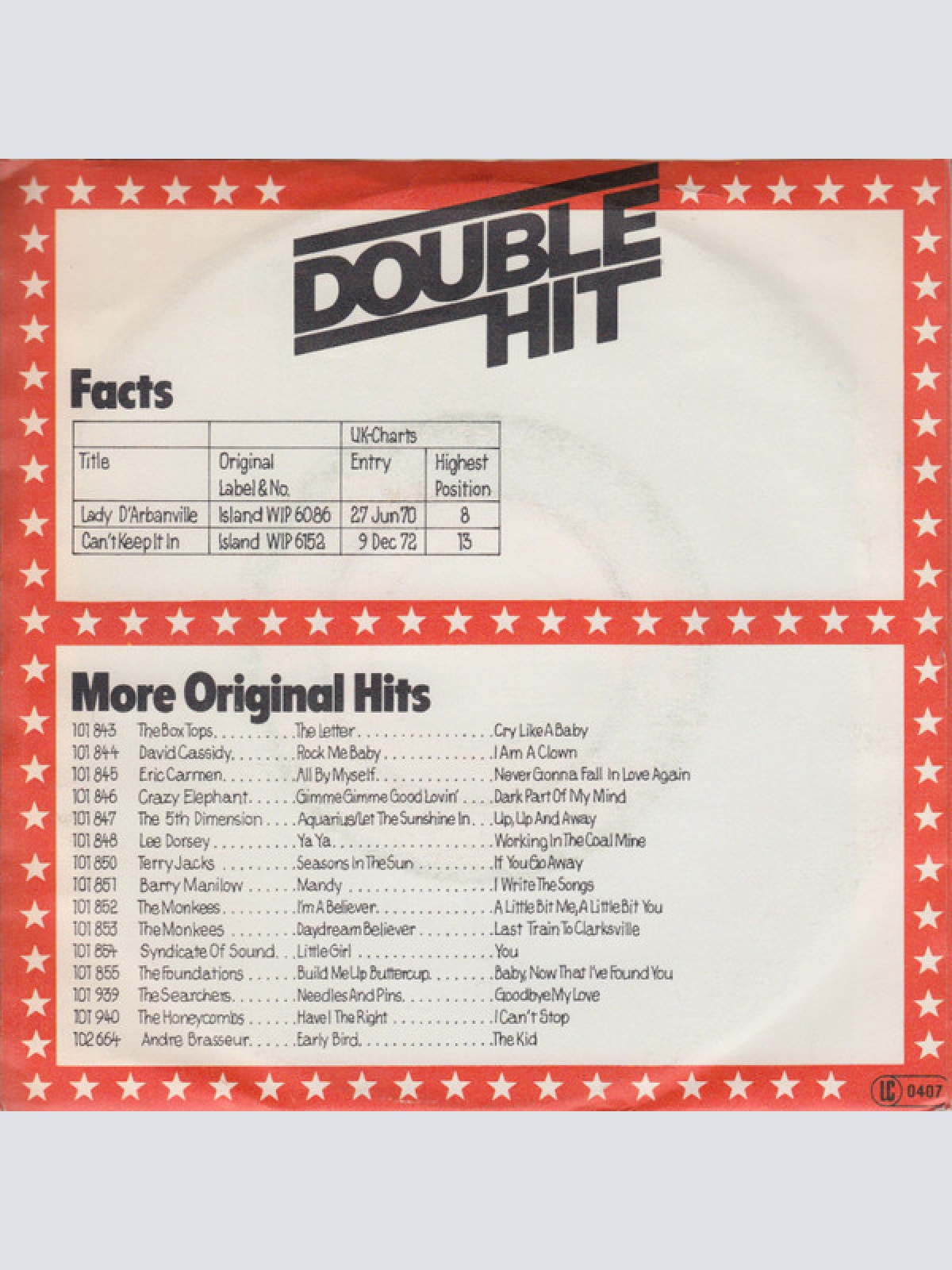 Vinyl / Cat Stevens - Lady D'Arbanville / Can't Keep It In