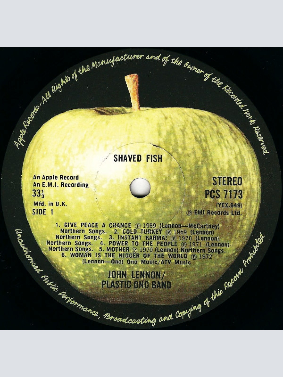Vinyl / Lennon*, Plastic Ono Band* - Shaved Fish
