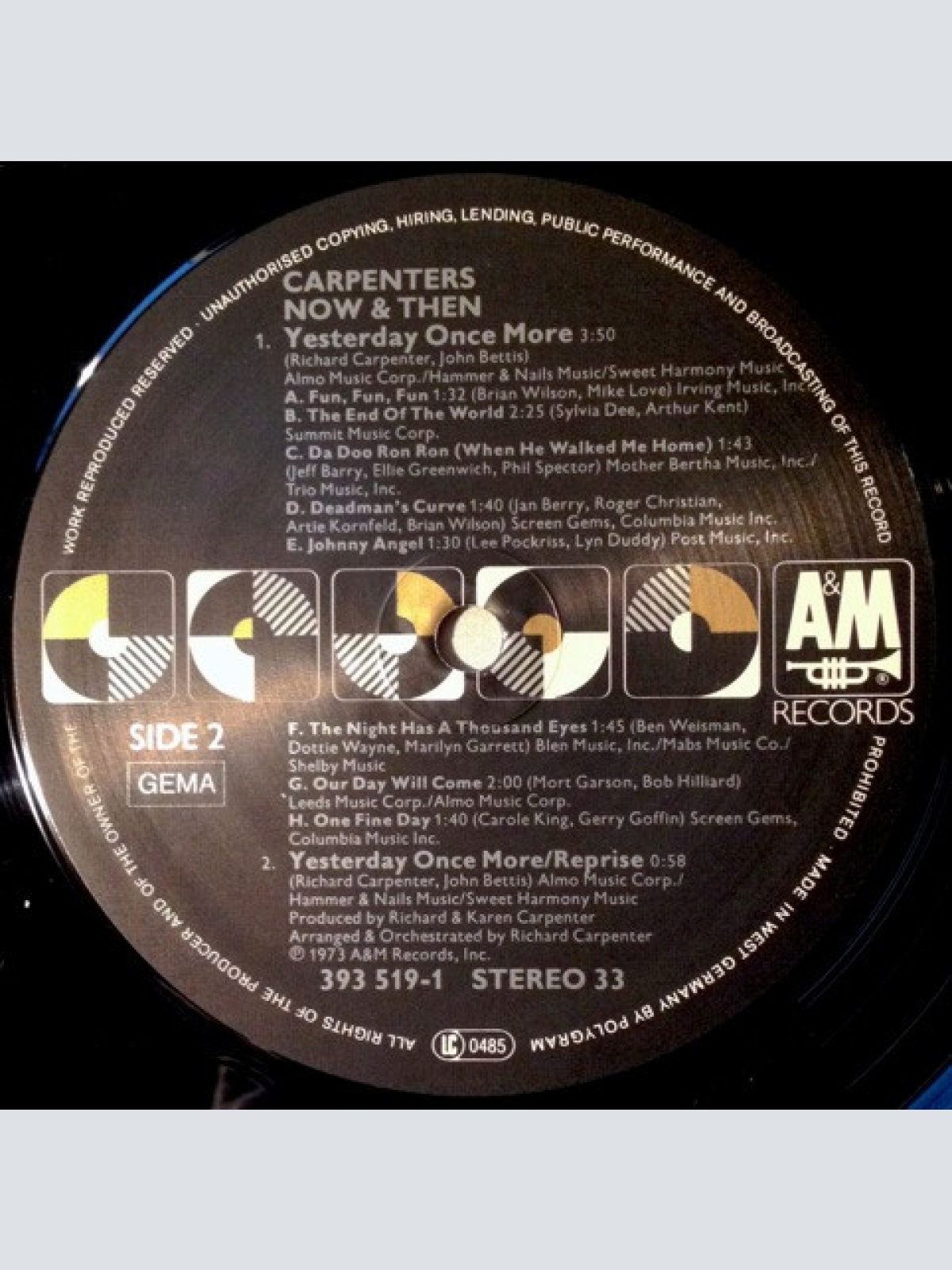 Vinyl / Carpenters - Now & Then