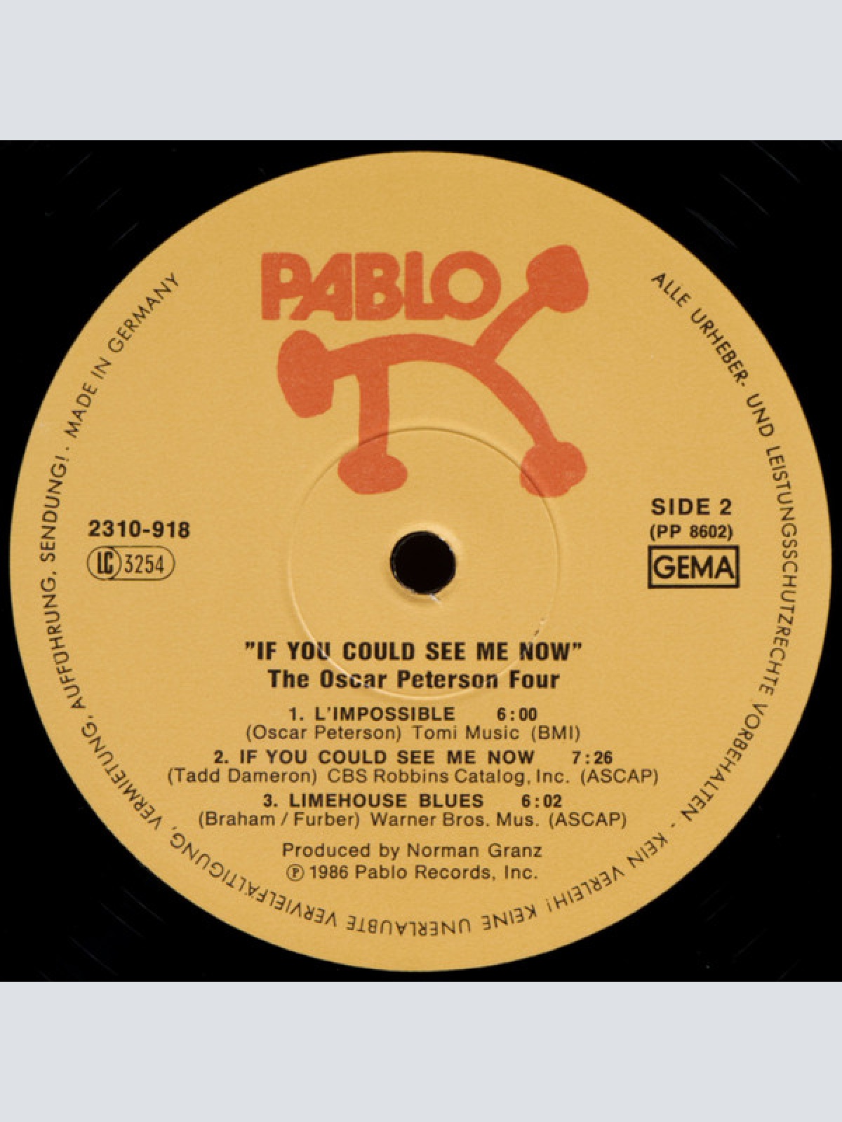 Vinyl / The Oscar Peterson Four* - If You Could See Me Now