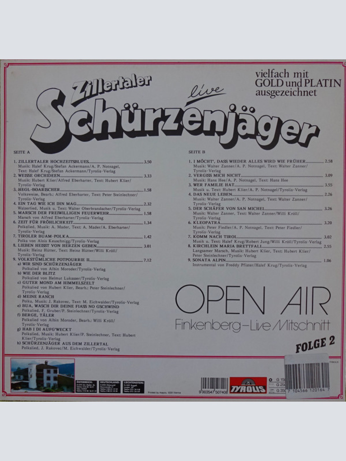 Vinyl / Zillertaler Schürzenjäger - Live / Folge 2