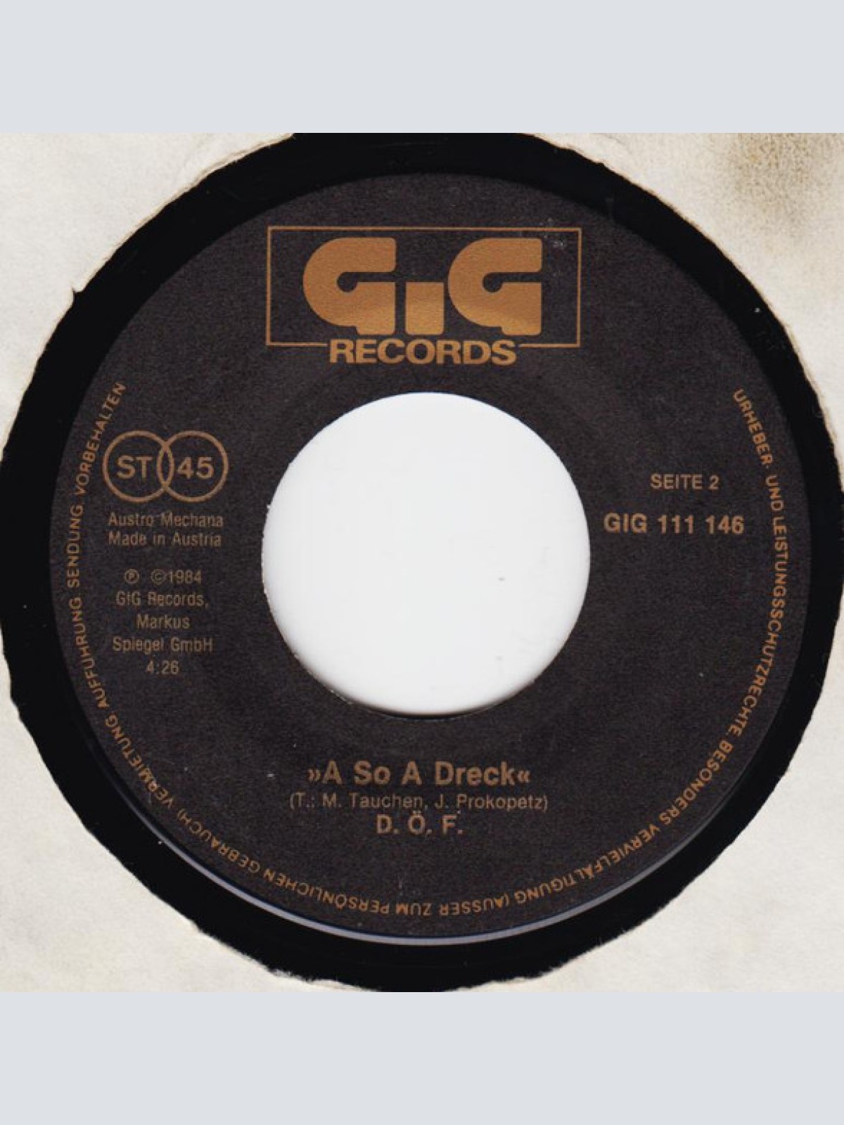 Vinyl / DÖF - Uh-Uh-Uh Mir Bleibt Die Luft Weg