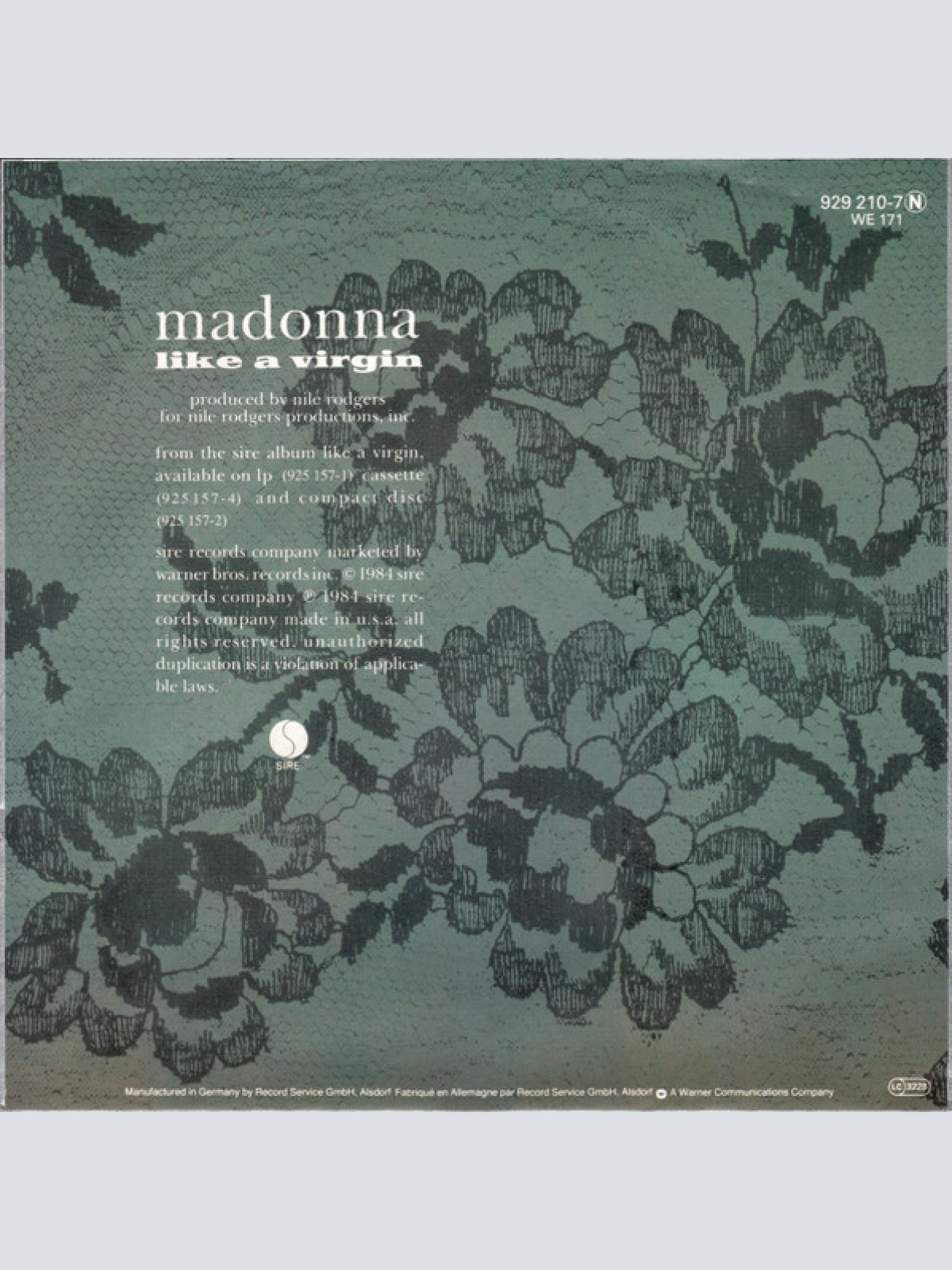 Vinyl / Madonna - Like A Virgin