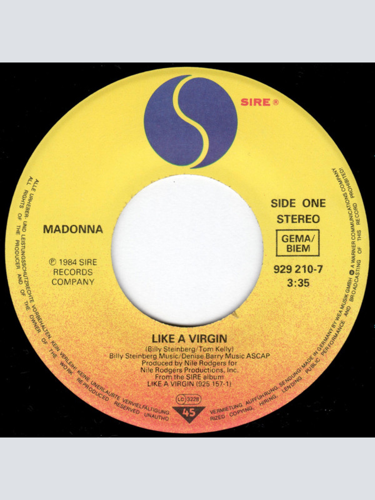 Vinyl / Madonna - Like A Virgin