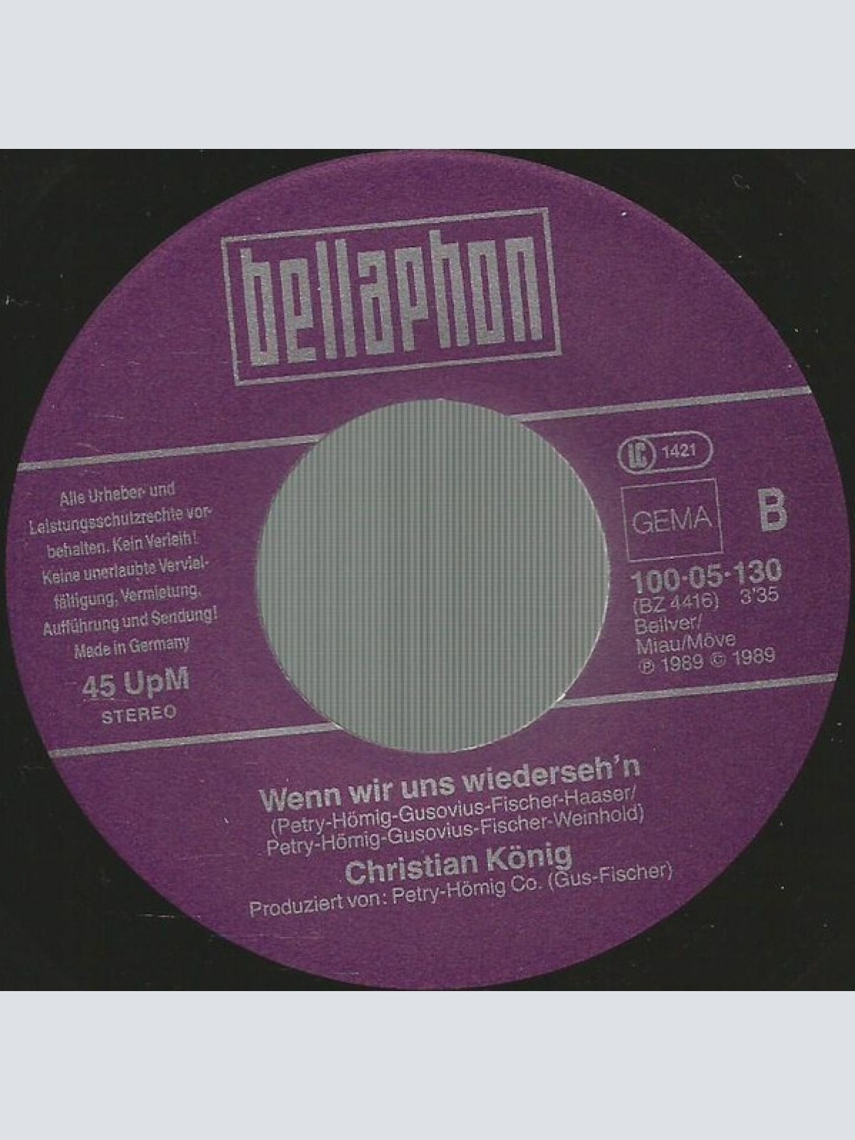 Vinyl / Christian König - Manuela Goodbye