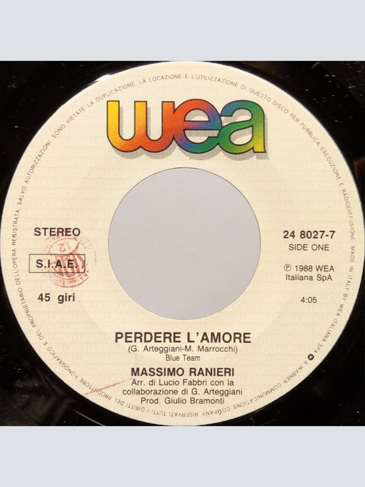 Vinyl / Massimo Ranieri - Perdere L'Amore