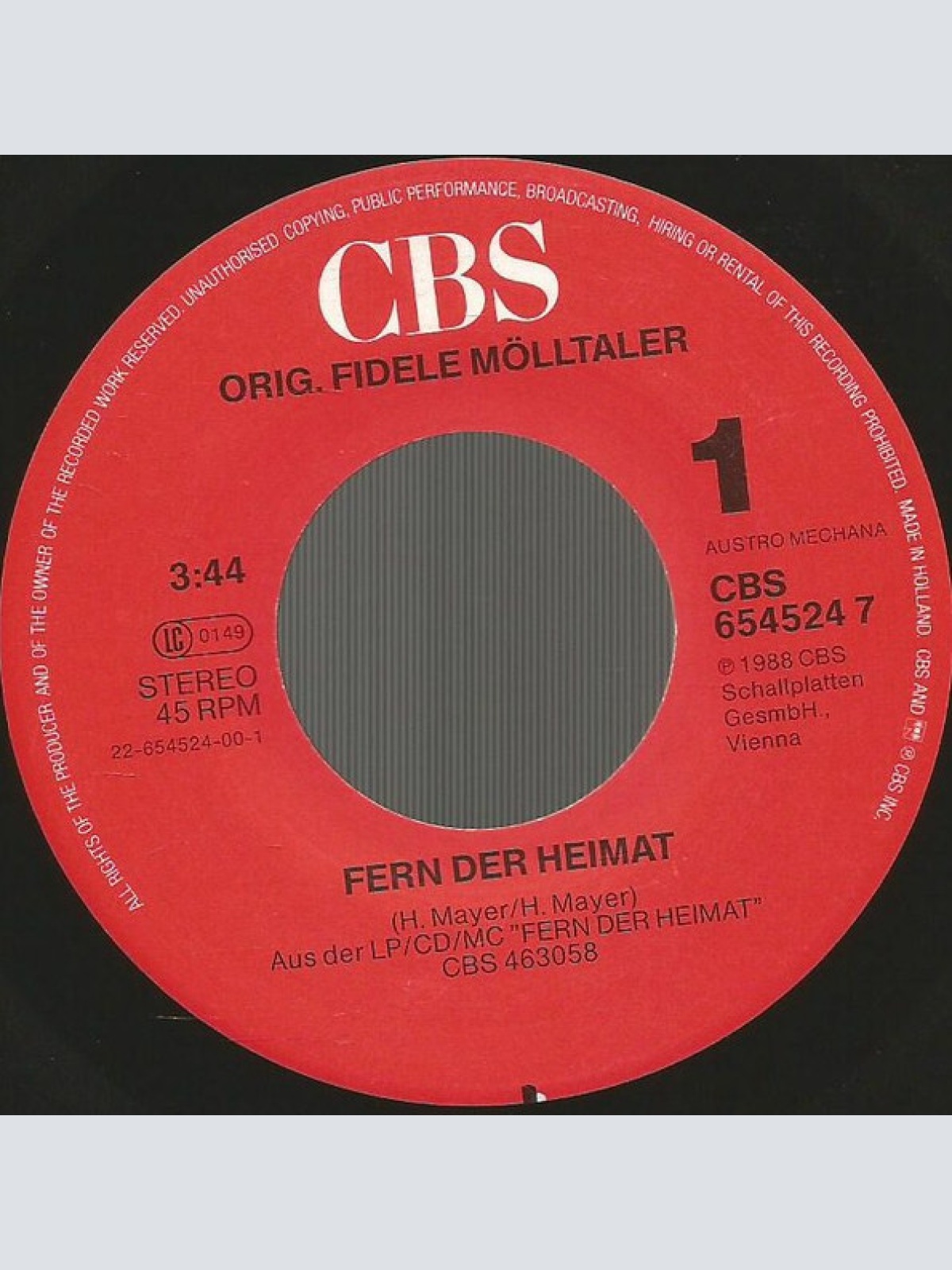Vinyl / Orig. Fidele Mölltaler* - Fern Der Heimat
