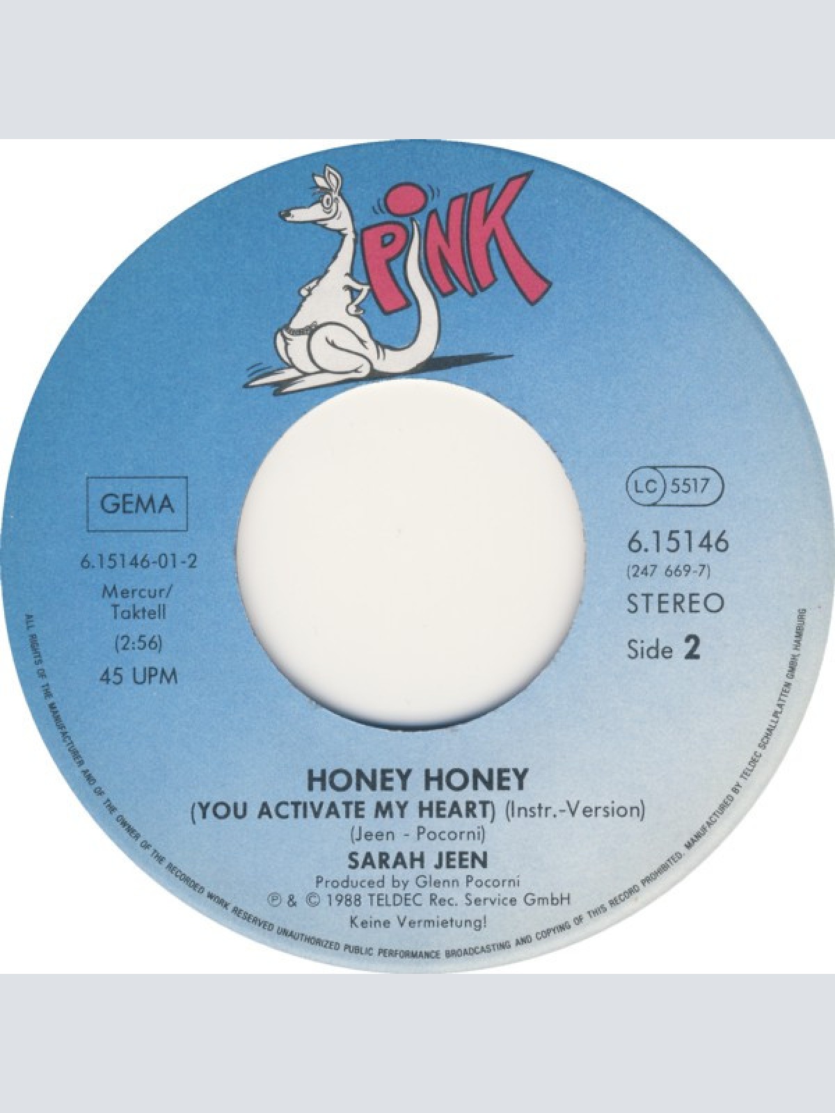 Vinyl / Sarah Jeen - Honey Honey (You Activate My Heart)