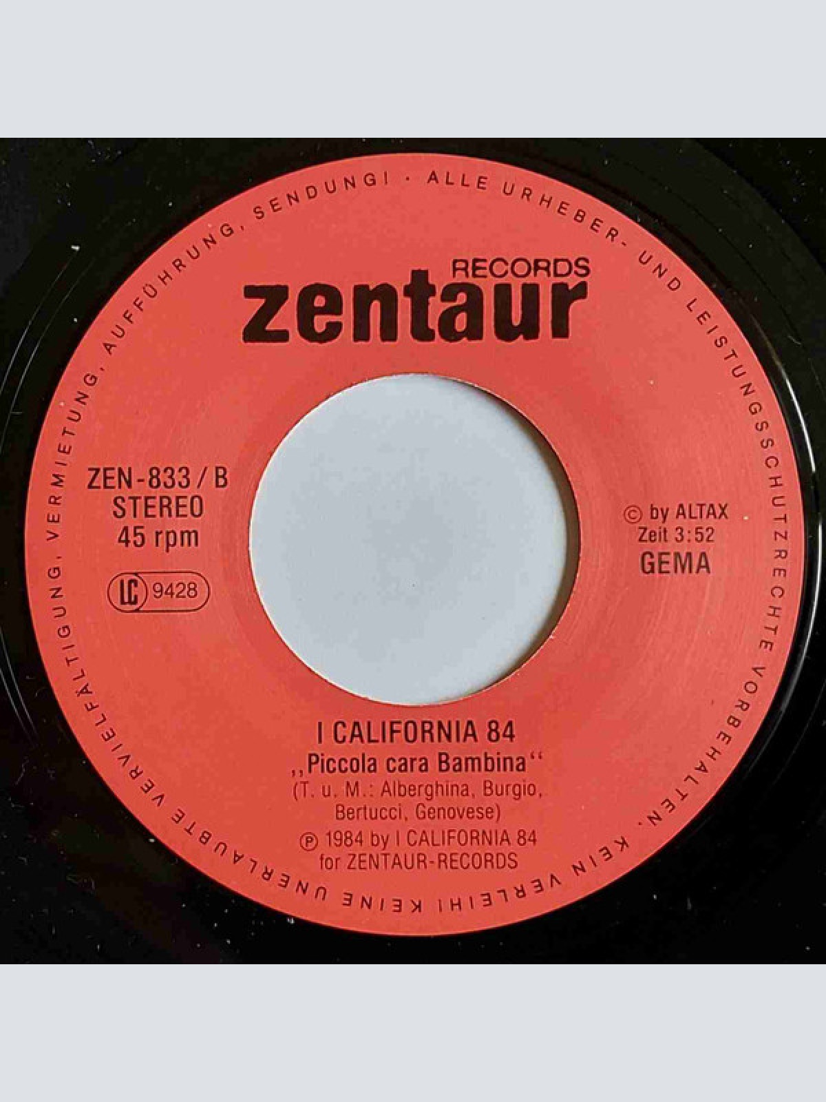 Vinyl / I California 84* - Dolce Colomba