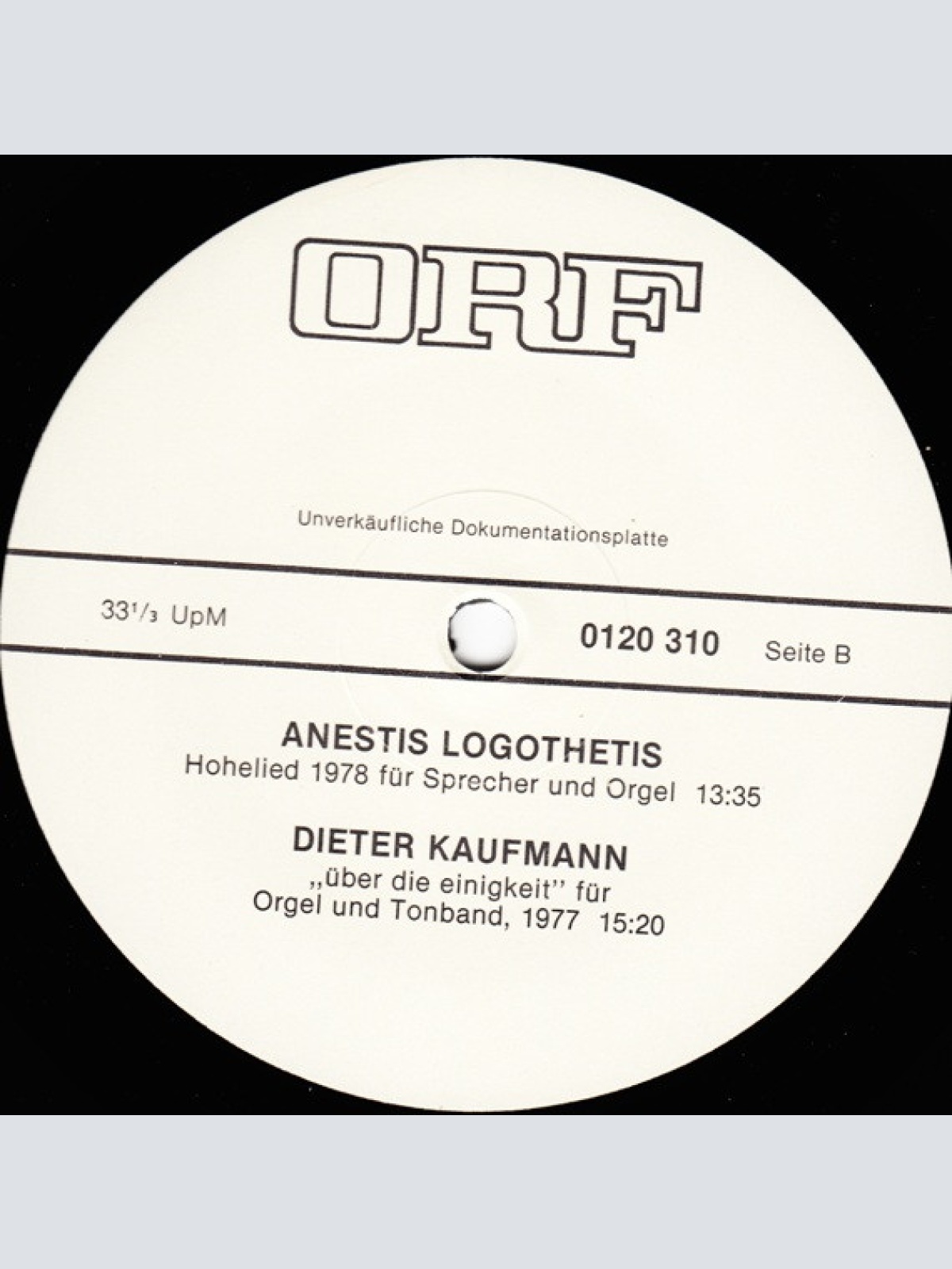 Vinyl / Wolfgang Rihm / Giuseppe Sinopoli / Anestis Logothetis / Dieter Kaufmann - Musikprotokoll 1978 - Steirischer Herbst (Neue Musik Für Tasteninstrumente)