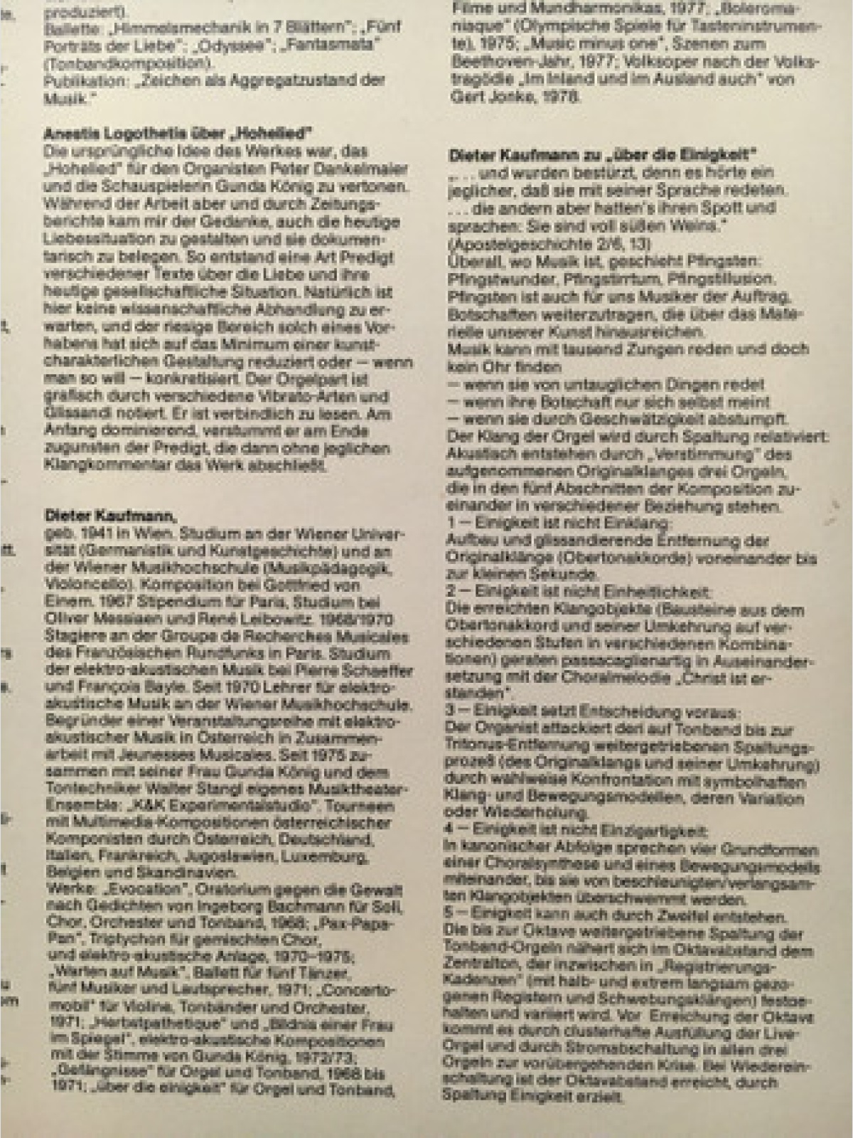 Vinyl / Wolfgang Rihm / Giuseppe Sinopoli / Anestis Logothetis / Dieter Kaufmann - Musikprotokoll 1978 - Steirischer Herbst (Neue Musik Für Tasteninstrumente)