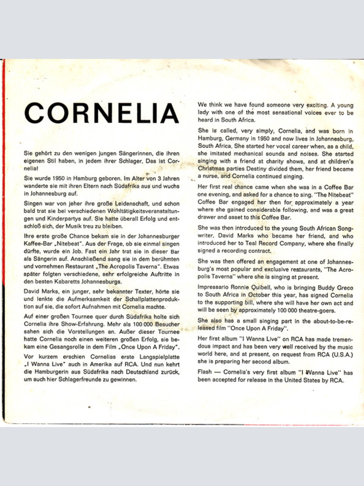 Vinyl / Cornelia (4) - Picking Up Pebbles