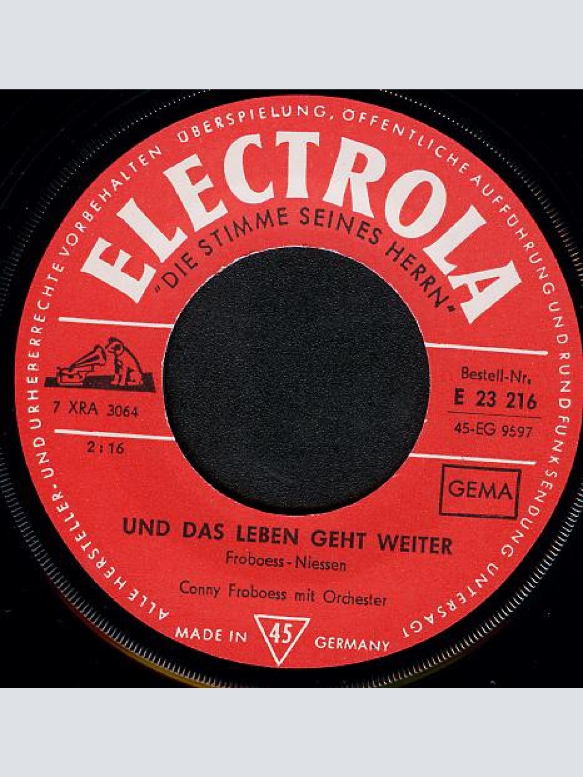 Vinyl / Conny Froboess - Der Sommer Geht / Und Das Leben Geht Weiter