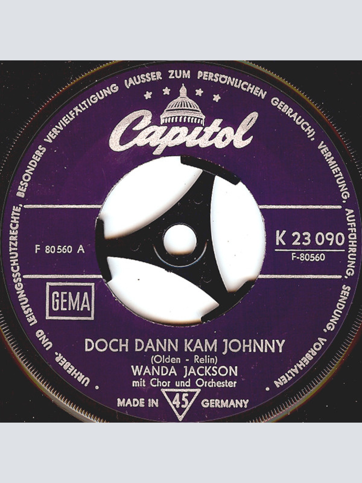 Vinyl / Wanda Jackson - Doch Dann Kam Johnny / Das Kommt Vom Glück In Der Liebe