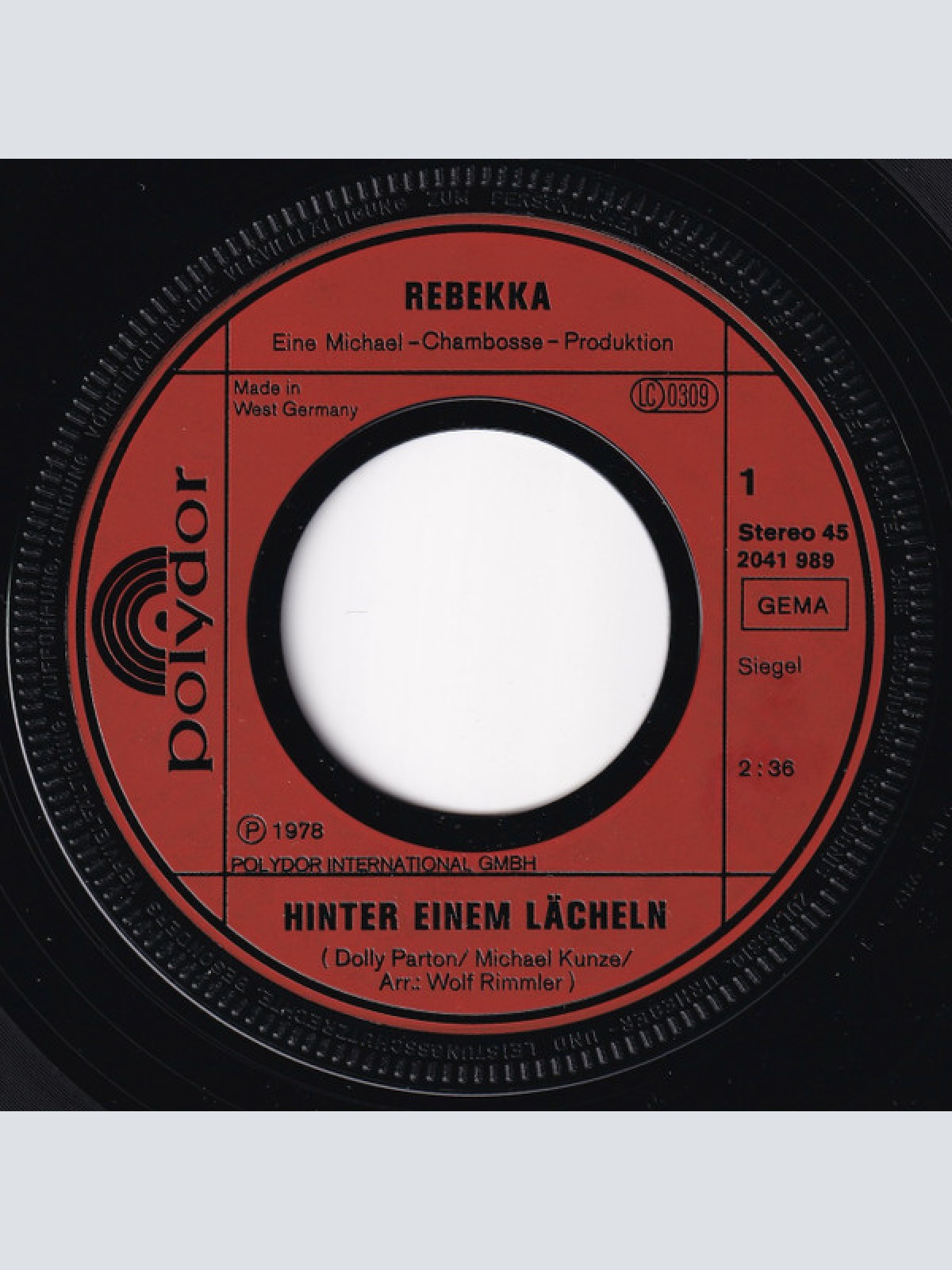 Vinyl / Rebekka (2) - Hinter Einem Lächeln