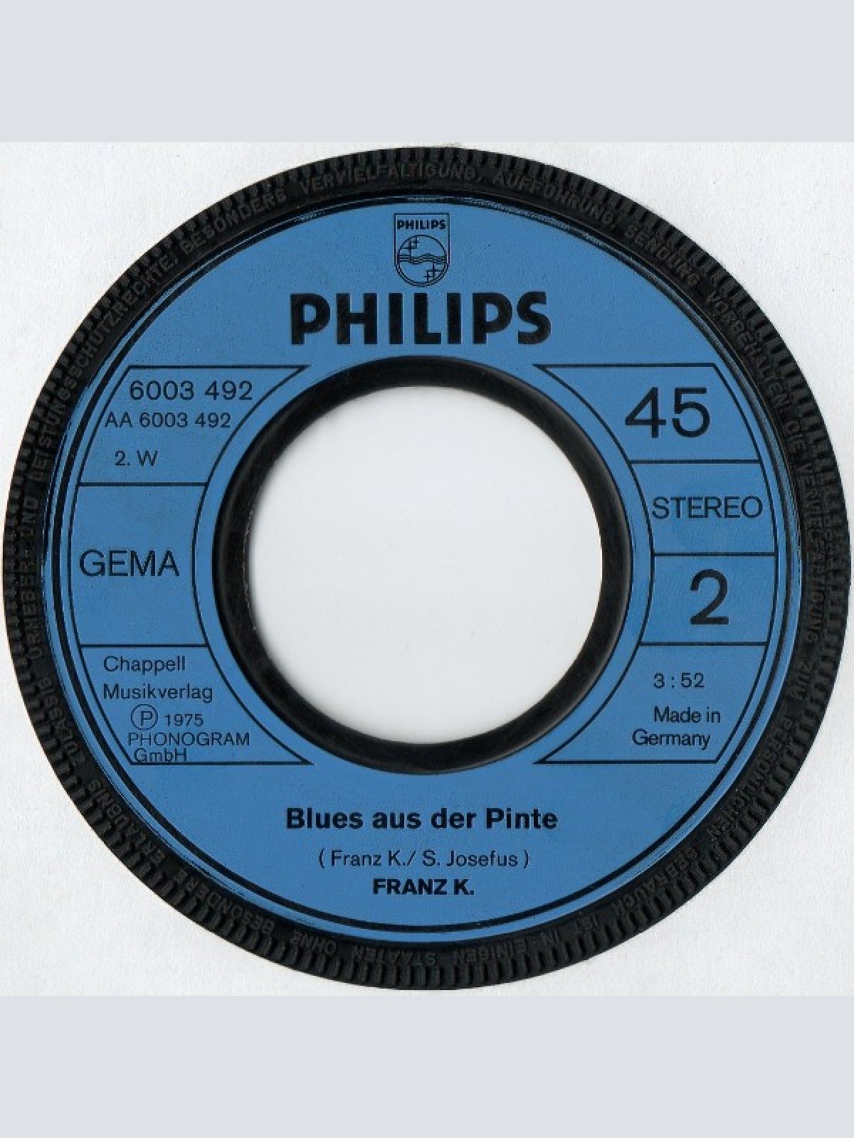 Vinyl / Franz K. - Whisky Und Bier