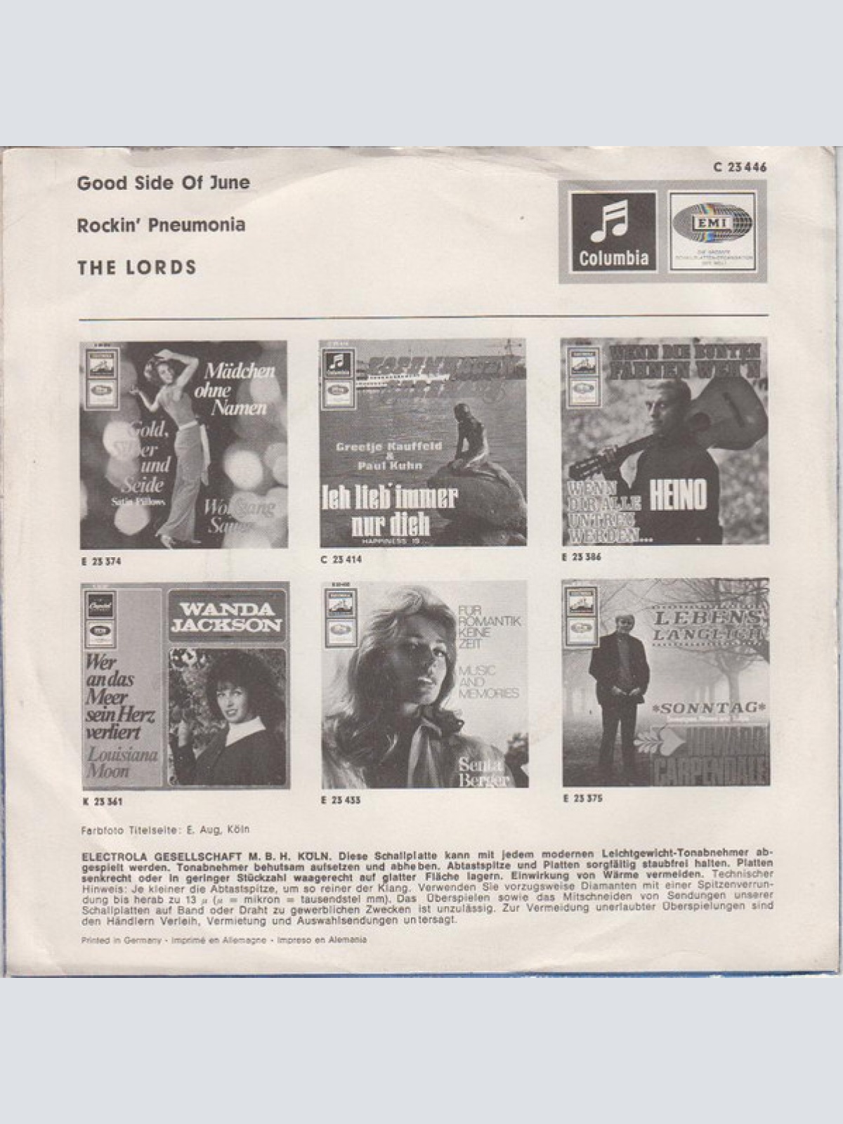 Vinyl / The Lords - Good Side Of June