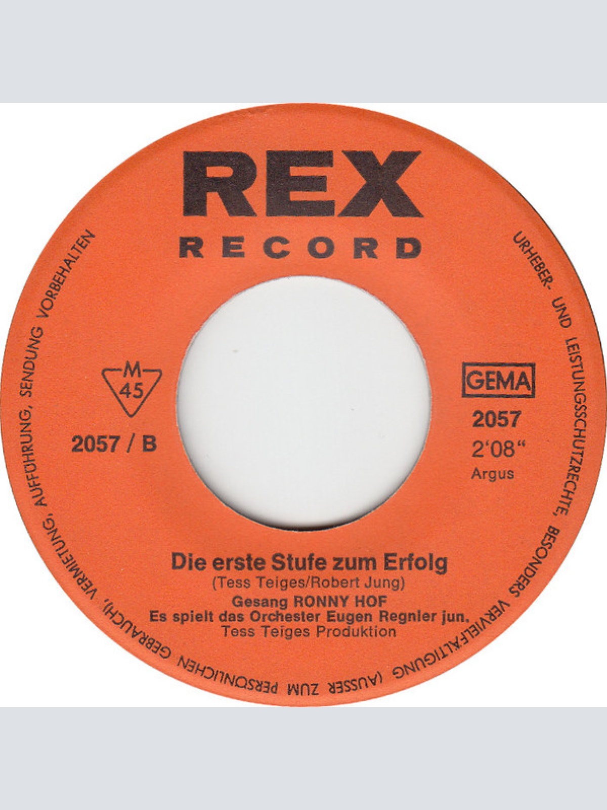 Vinyl / Ronny Hof - Gundula