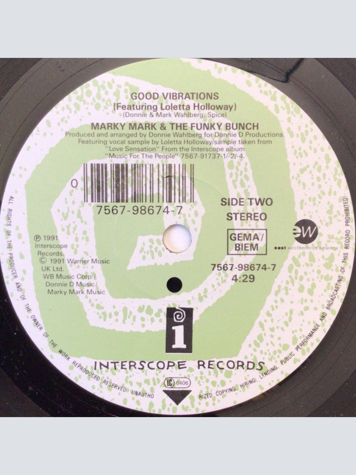 Vinyl / Marky Mark And The Funky Bunch* - Wildside