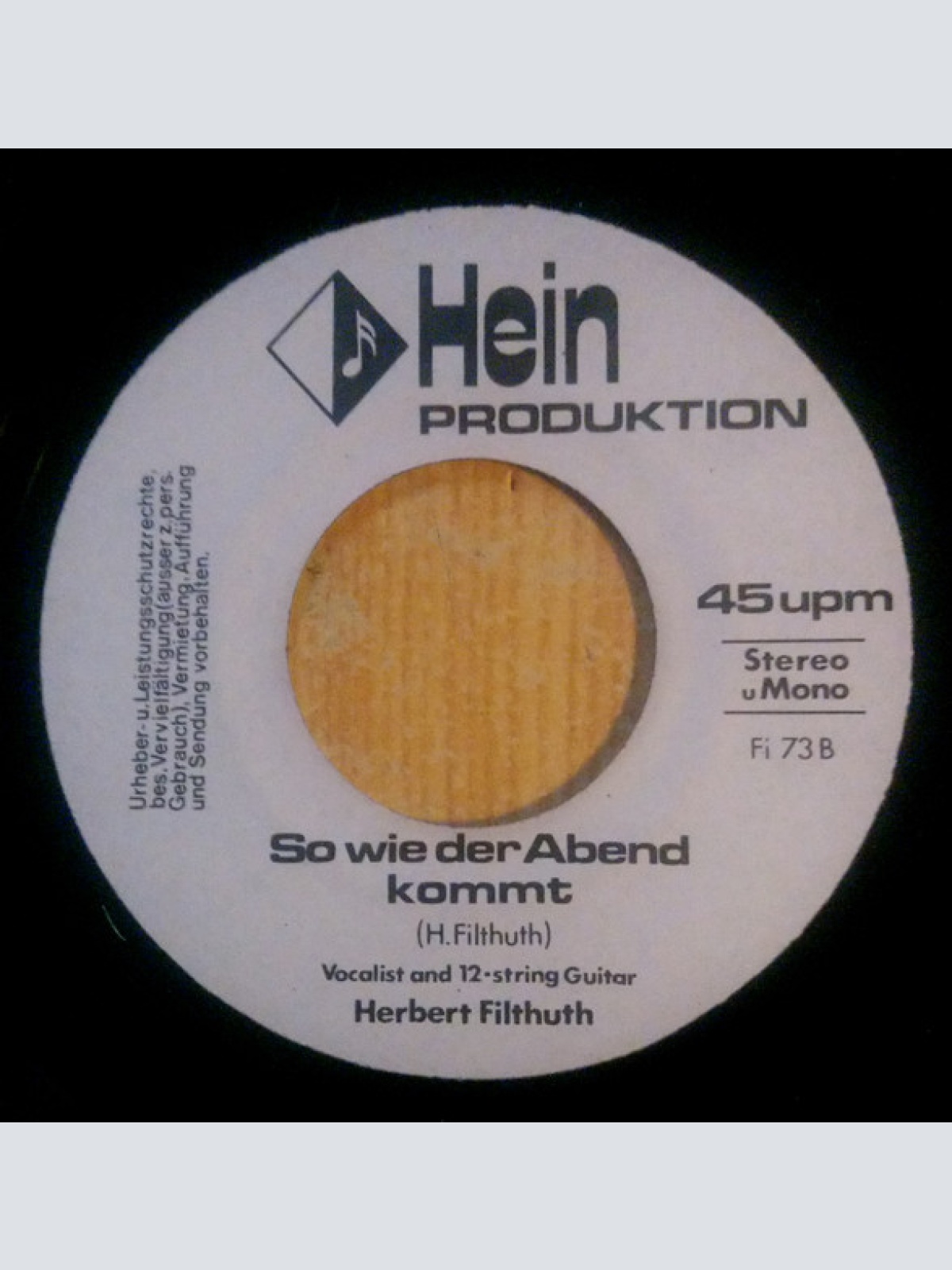 Vinyl / Herbert Filthuth - Why Do You Cry / So Wie Der Abend Kommt
