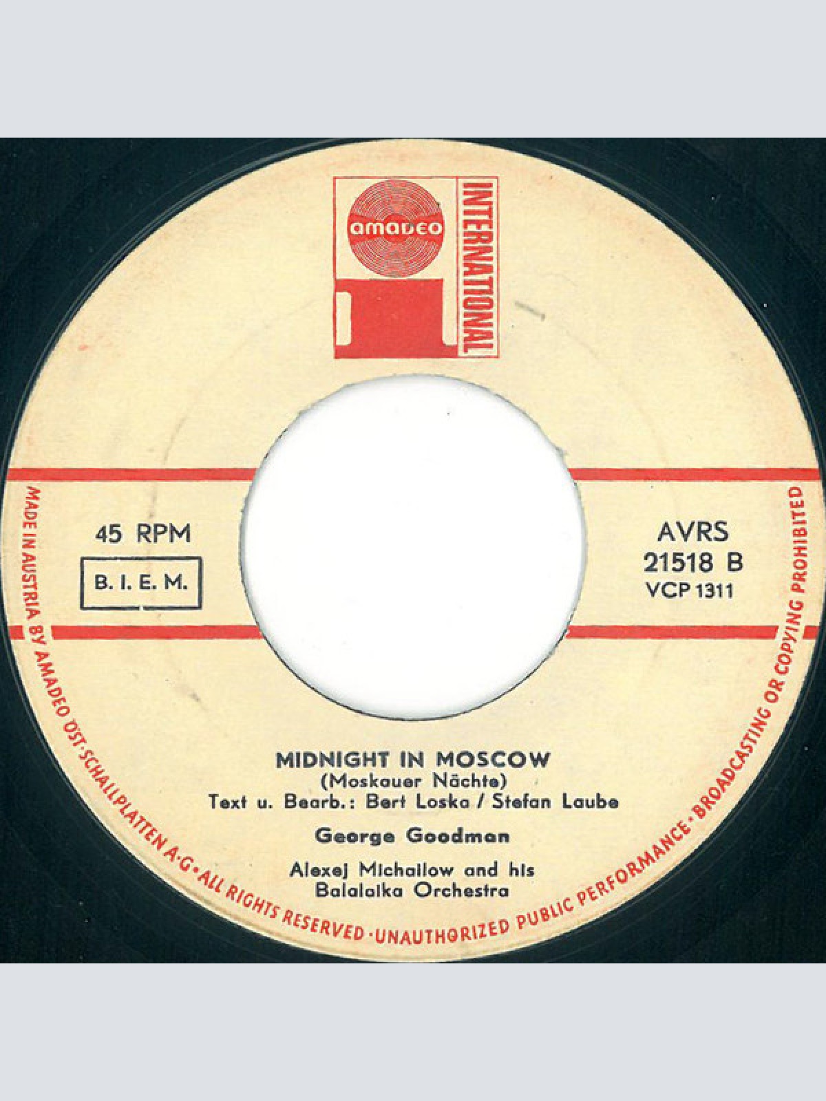 Vinyl / George Goodman, Alexej Michailow And His Balalaika Orchestra* - Dark Eyes