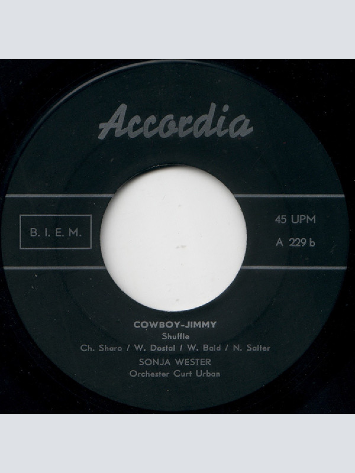 Vinyl / Sonja Wester - Orchester Curt Urban - Nächte Sind Lang / Cowboy-Jimmy