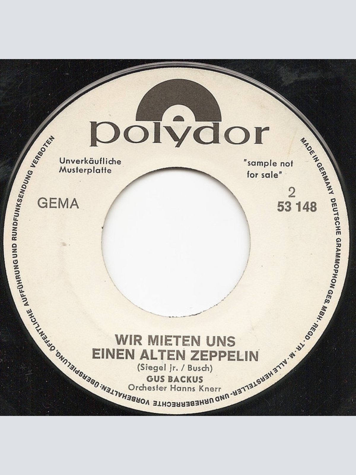 Vinyl / Gus Backus - Der Mann Im Mond