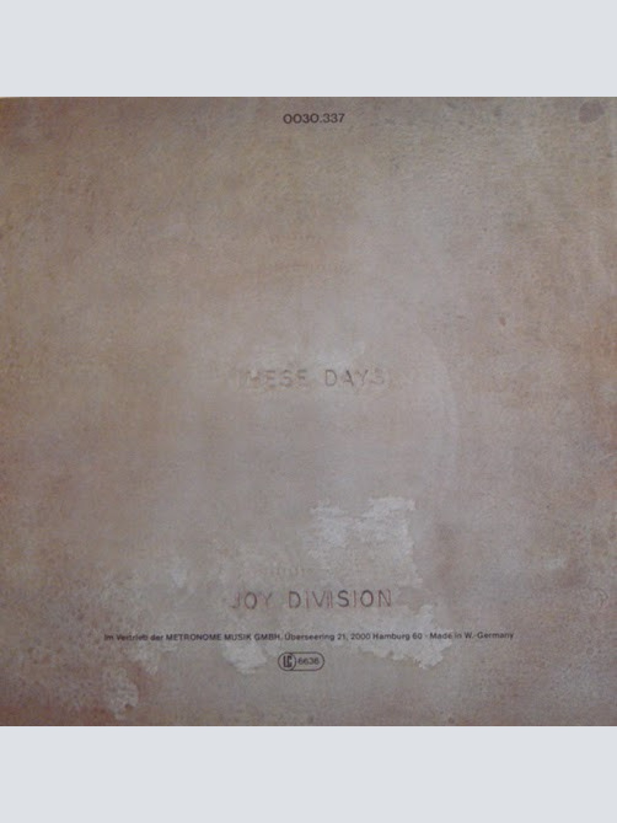 Vinyl / Joy Division - Love Will Tear Us Apart