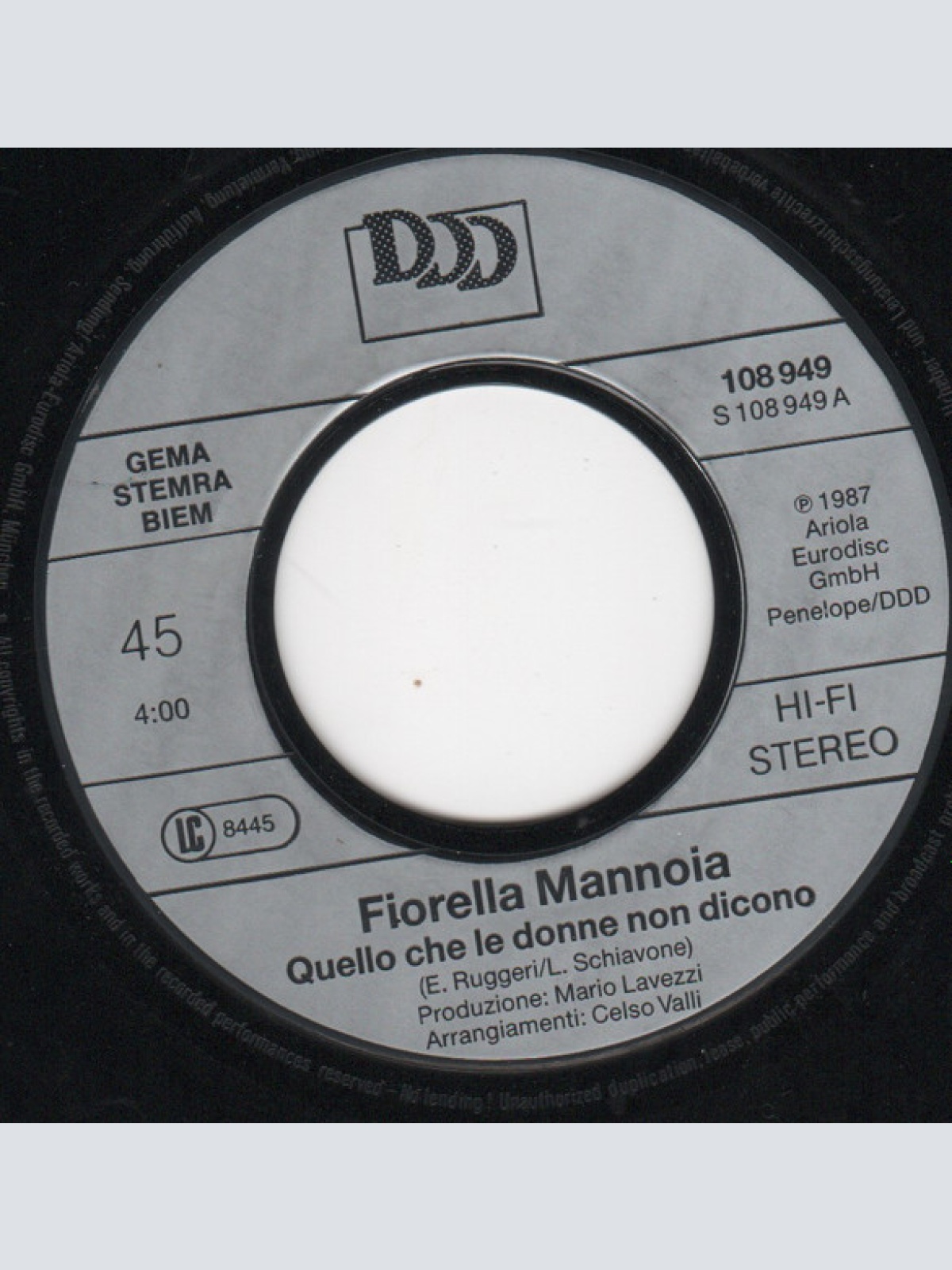 Vinyl / Fiorella Mannoia - Quello Che Le Donne Non Dicono