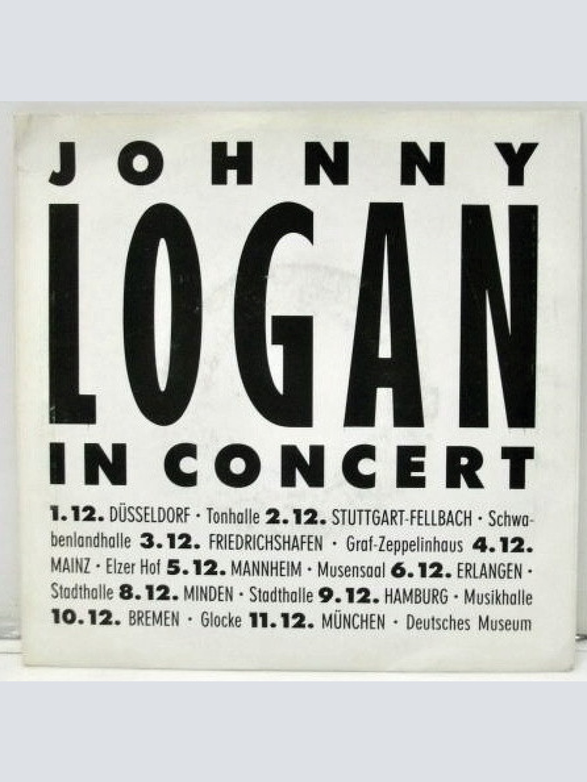 Vinyl / Johnny Logan - Stay / When Your Woman Cries