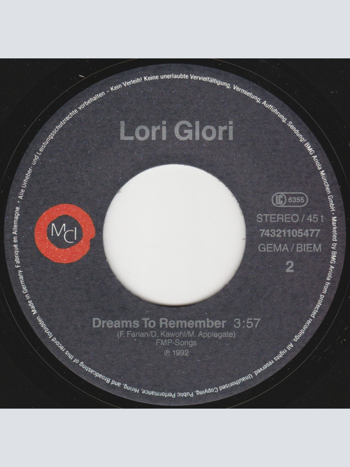 Vinyl / Lori Glori - My Body + Soul