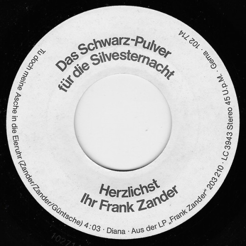 Vinyl / Frank Zander - Tu Doch Meine Asche In Die Eieruhr