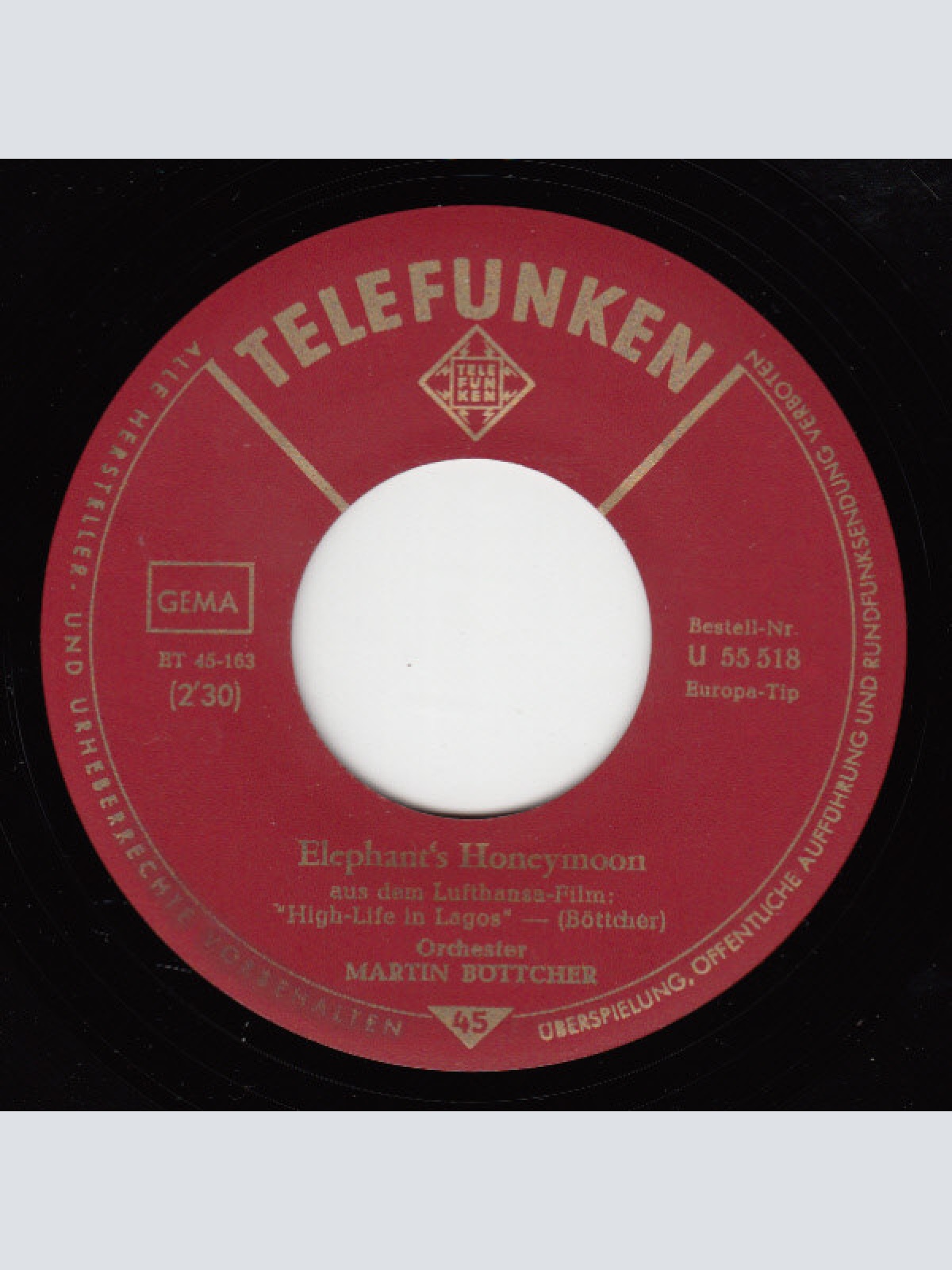 Vinyl / Martin Böttcher & Sein Orchester - Elephant's Honeymoon
