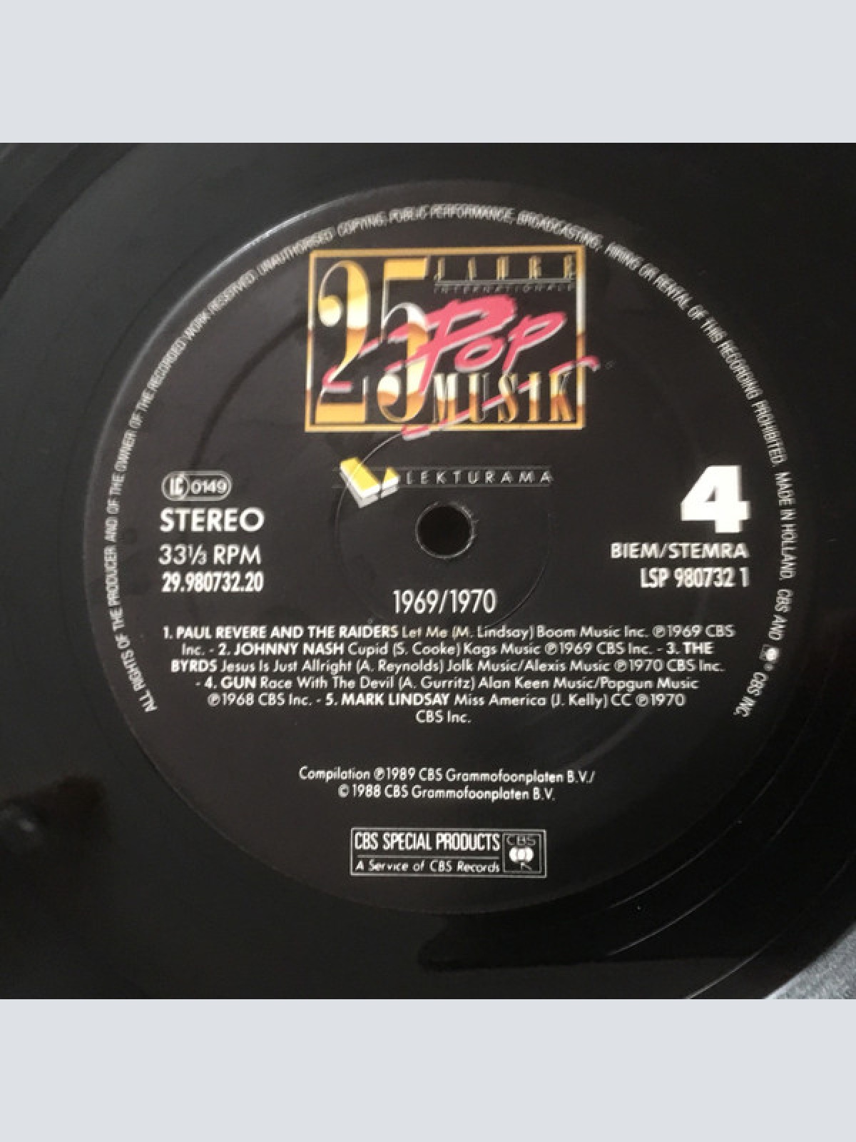 Vinyl / Various - 25 Jahre Internationale Popmusik - 1969 / 1970