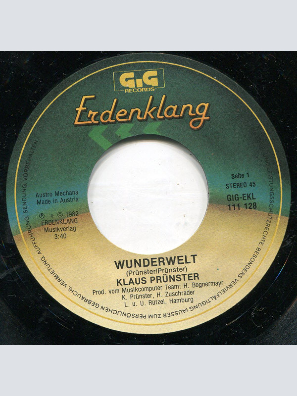 Vinyl / Klaus Prünster - Wunderwelt / Teleflipper-Glücksspielritter