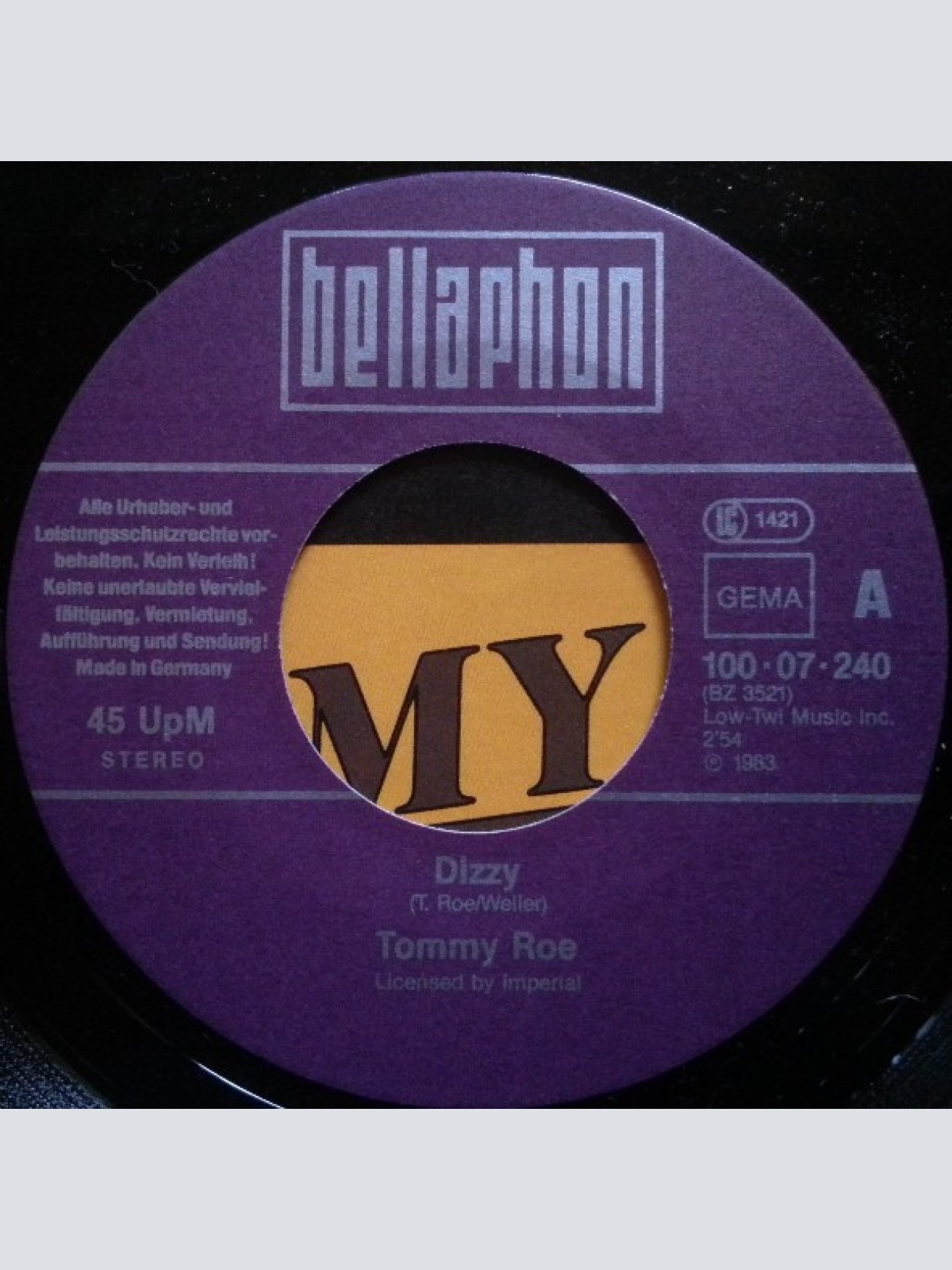 Vinyl / Tommy Roe - Dizzy / Sheila
