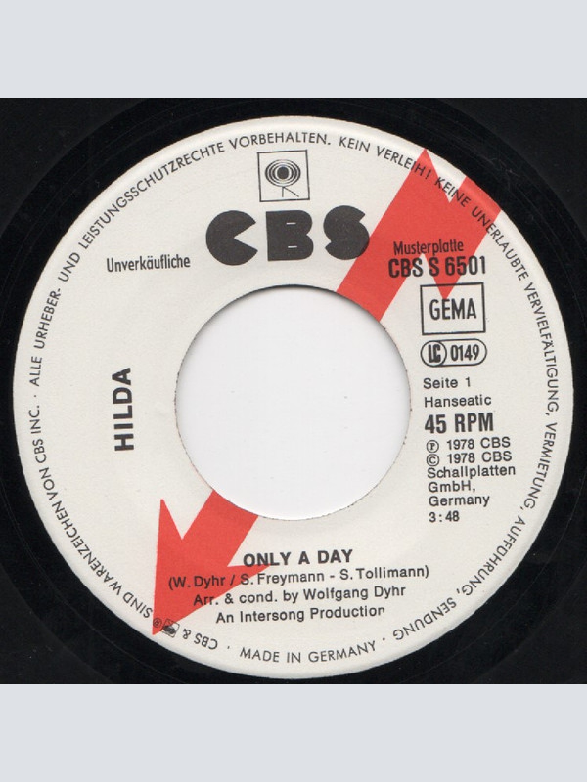 Vinyl / Hilda (6) - Only A Day