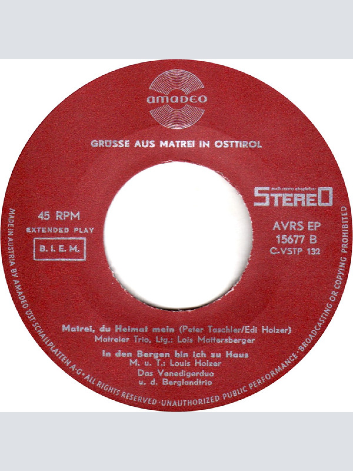 Vinyl / Various - Grüße Aus Matrei In Osttirol