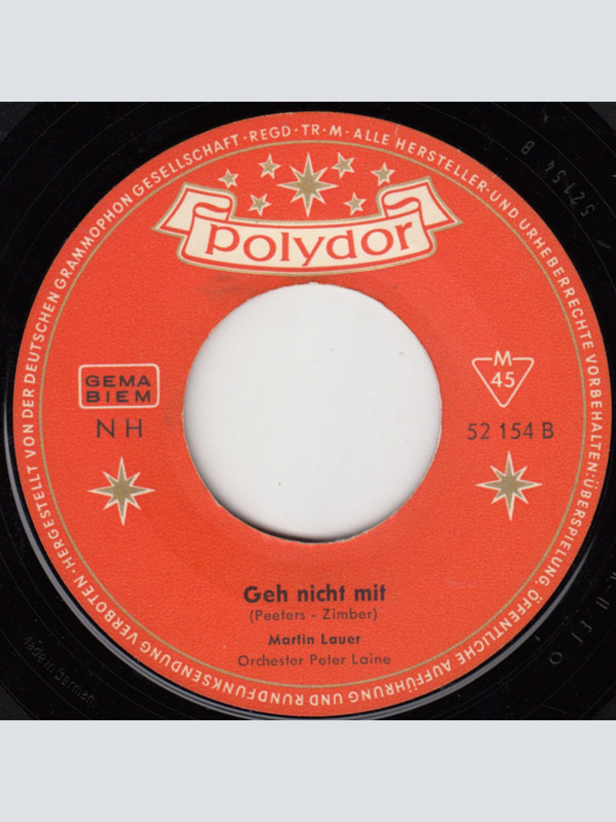 Vinyl / Martin Lauer - Jim Und Joe / Geh' Nicht Mit