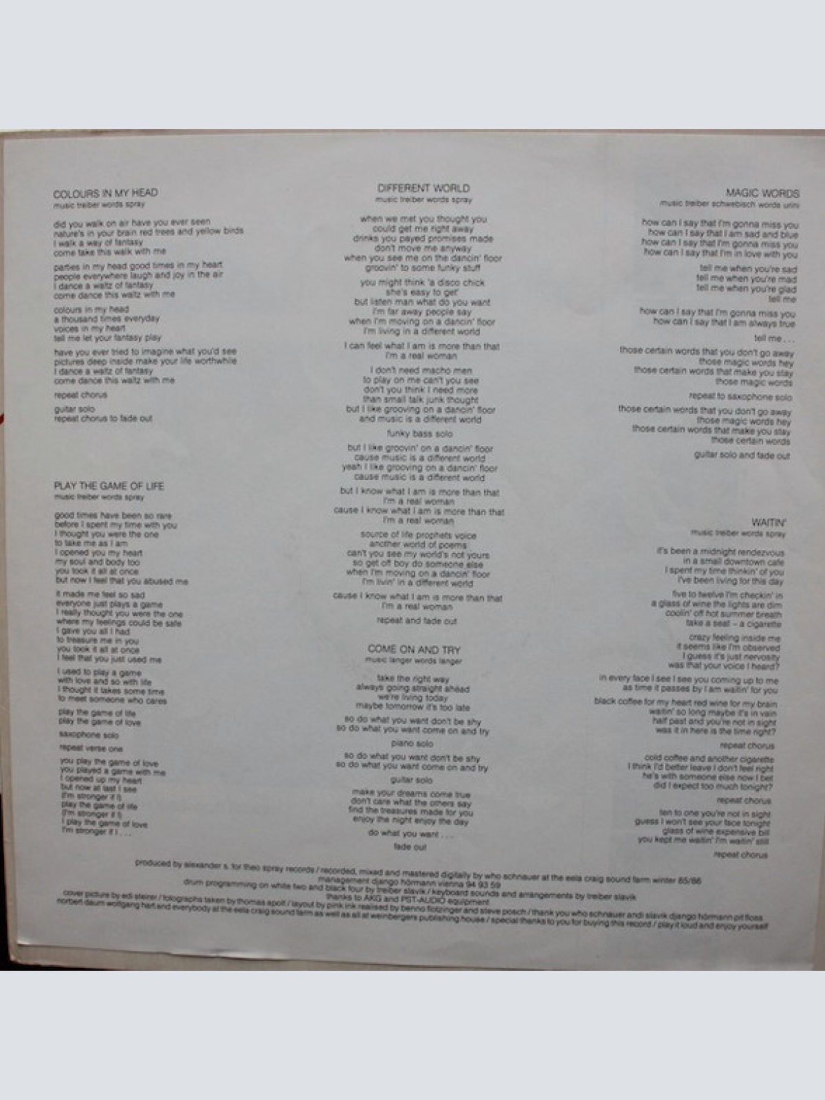 Vinyl / Zenit (4) - Straight Ahead