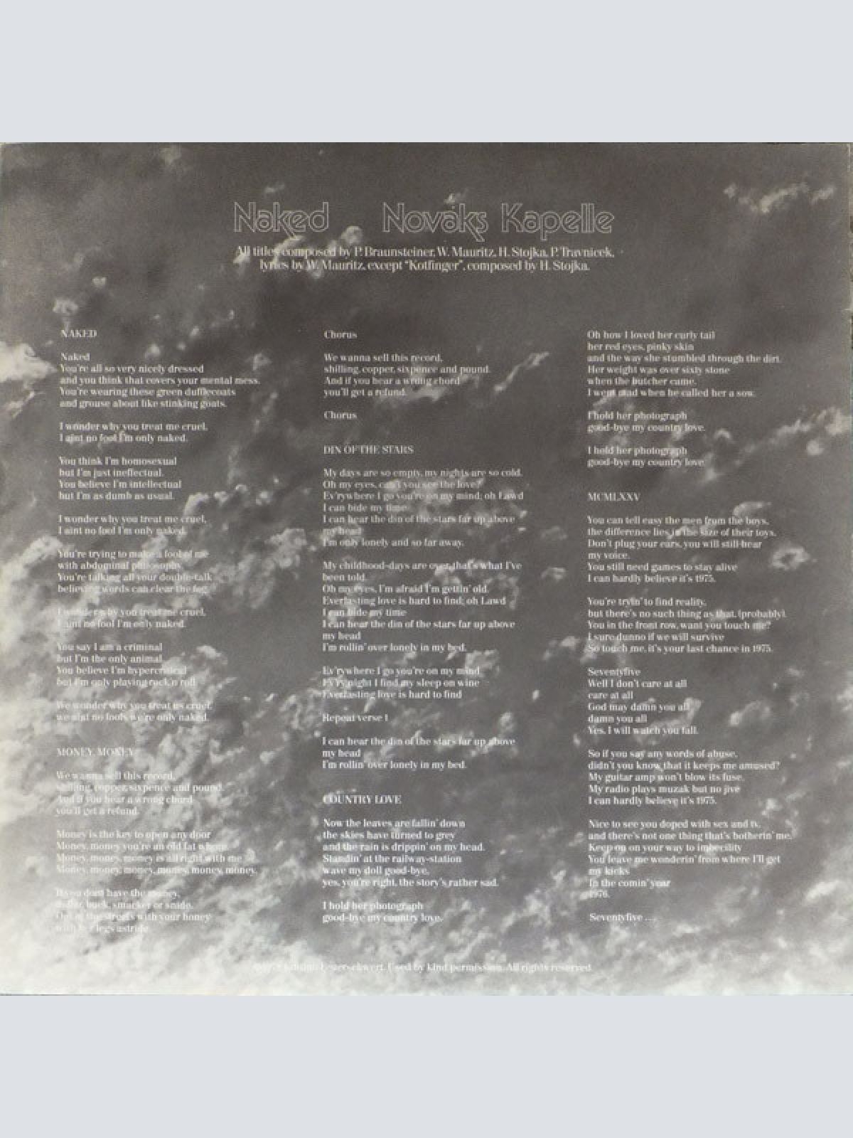 Vinyl / Novaks Kapelle - Naked